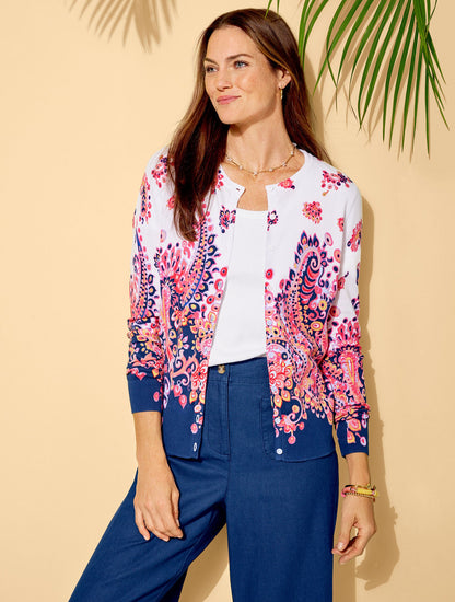 CHARMING CARDIGAN - FLORAL PAISLEY
