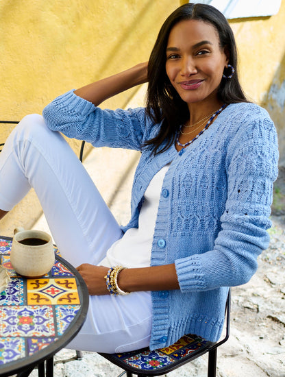 POINTELLE STITCH CARDIGAN