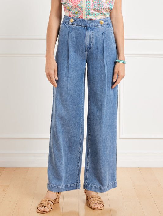 WIDE LEG TROUSER JEANS - NAOMI WASH