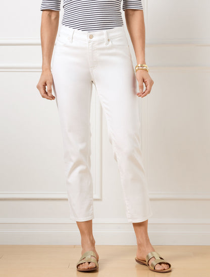 STRAIGHT CROP JEANS - WHITE