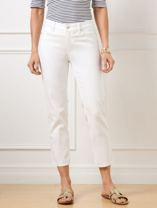 STRAIGHT CROP JEANS - WHITE