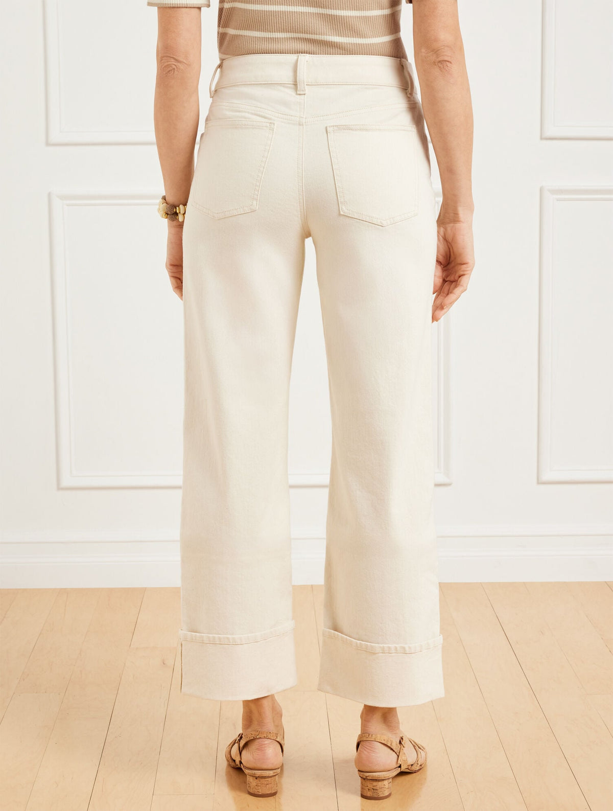 STRAIGHT ANKLE CUFF JEANS