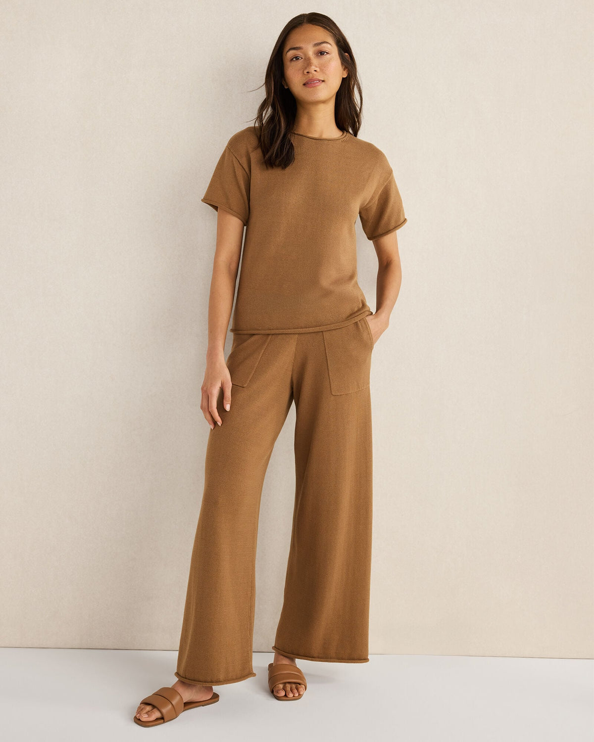 ORGANIC COTTON KNIT PANTS