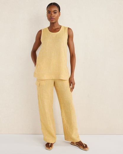 LINEN SCOOP NECK TUNIC