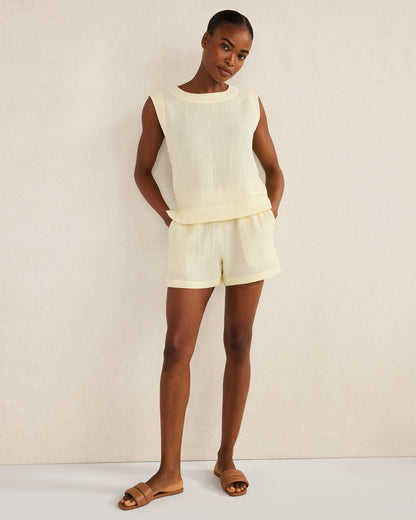 ORGANIC COTTON GAUZE SHORTS