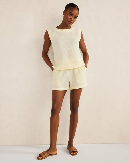 ORGANIC COTTON GAUZE TANK TOP