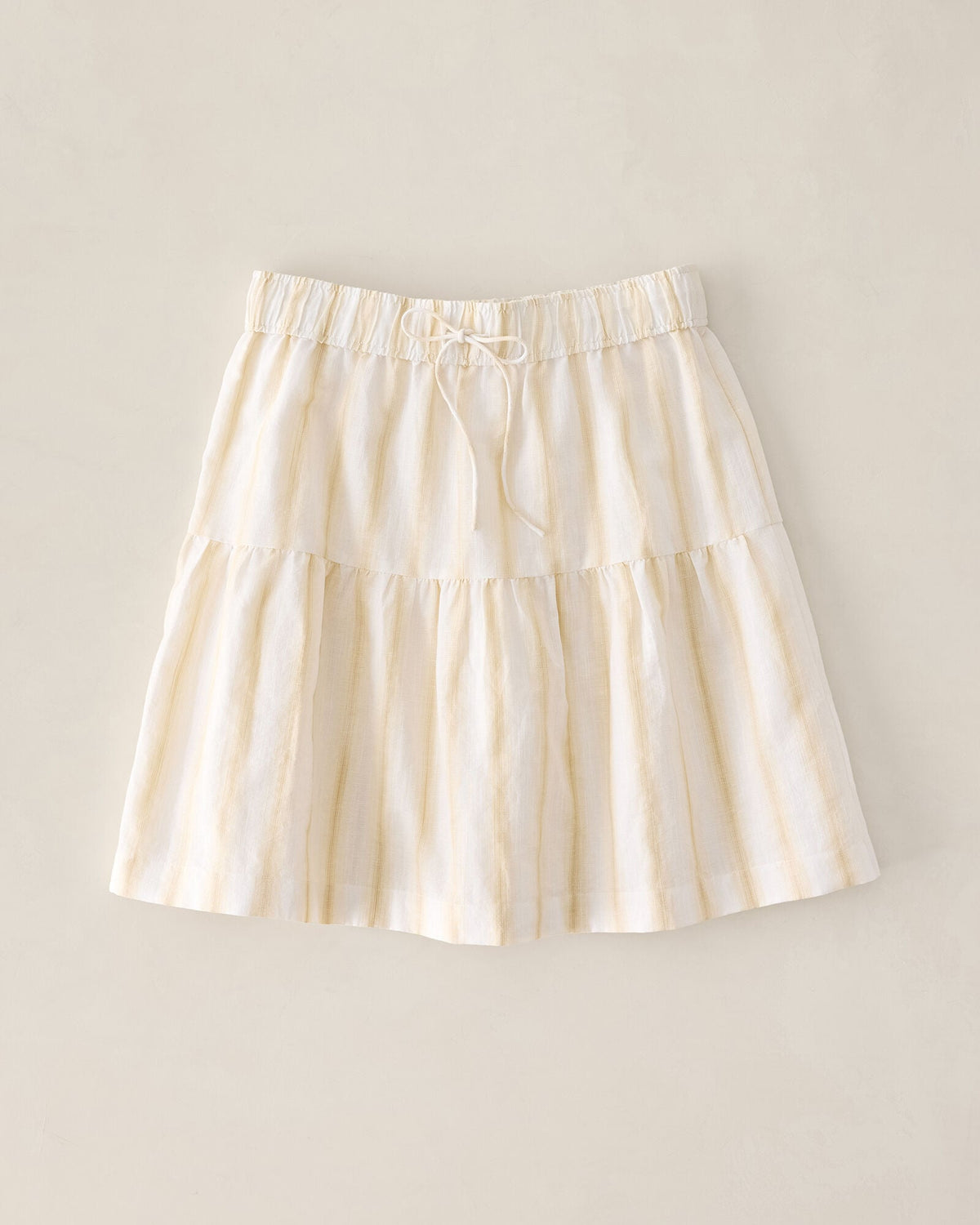 ORGANIC COTTON LINEN TIERED SKIRT