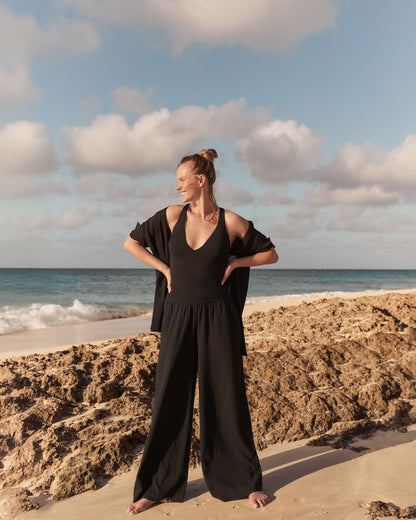 ORGANIC COTTON CRINKLE GAUZE BUTTON DOWN