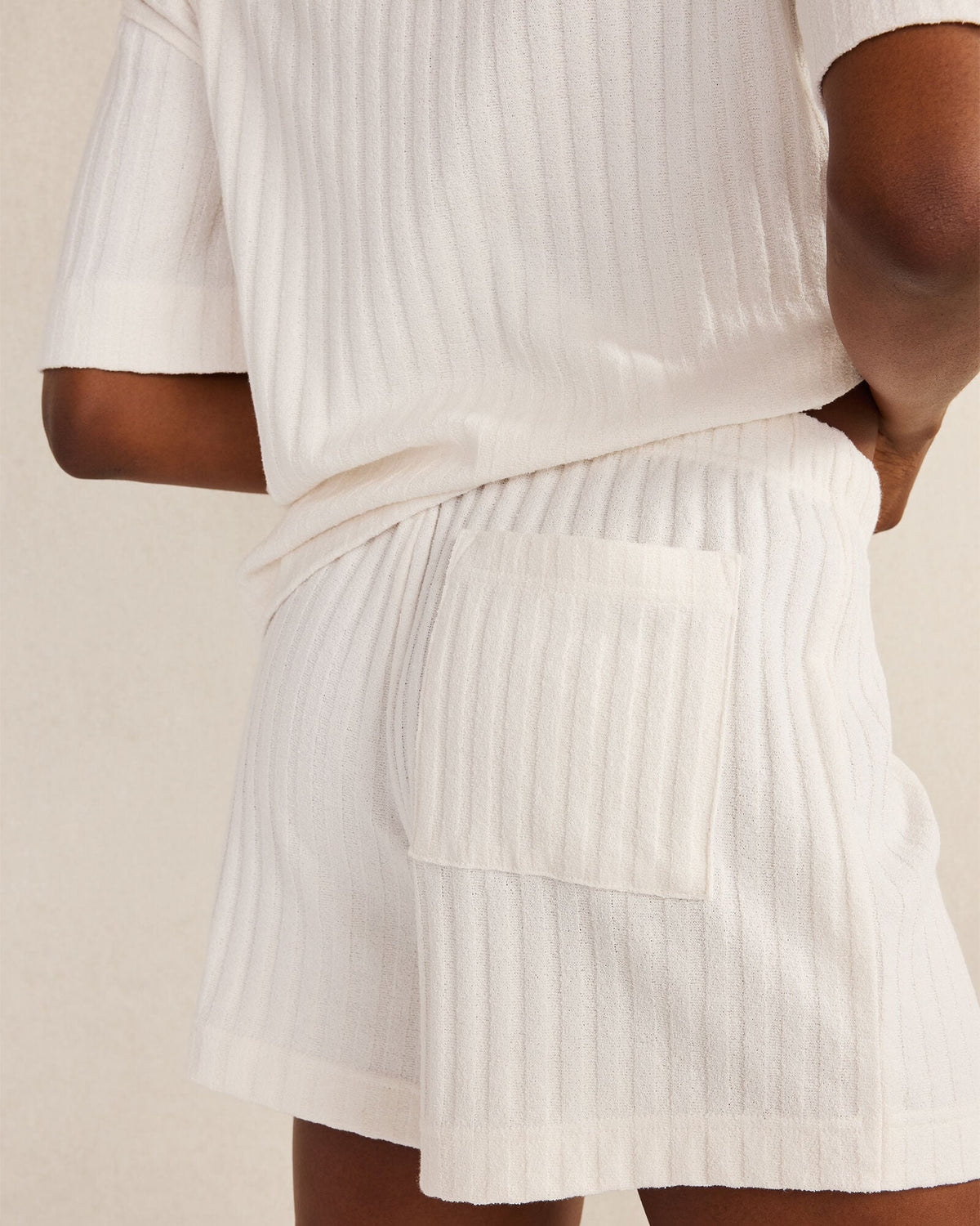 COTTON WIDE RIB SHORTS