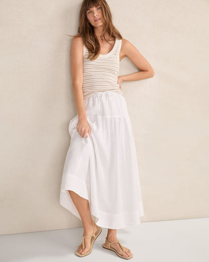 ORGANIC COTTON SIMPLE STRIPE SCOOP NECK TANK