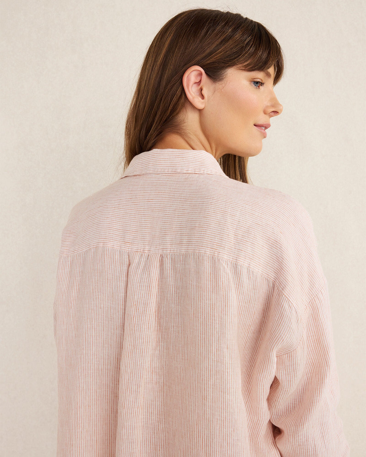 LINEN STRIPED BOXY SHIRT