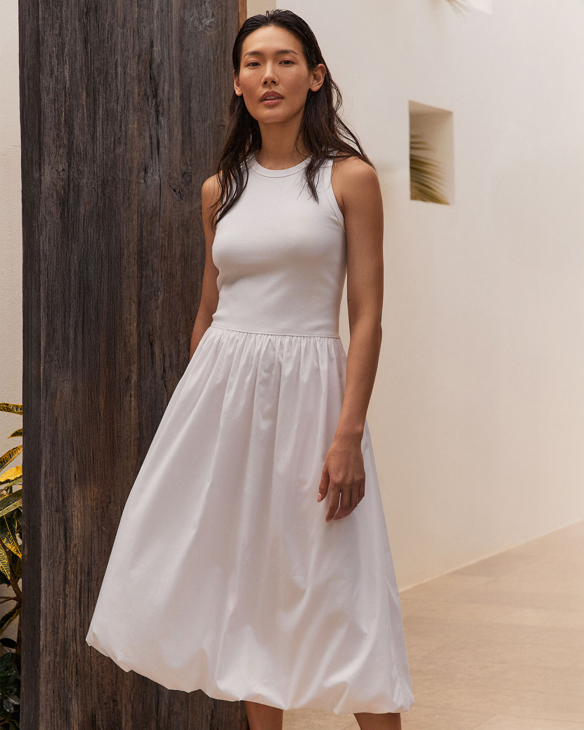 ORGANIC COTTON DROP WAIST BUBBLE DRESS