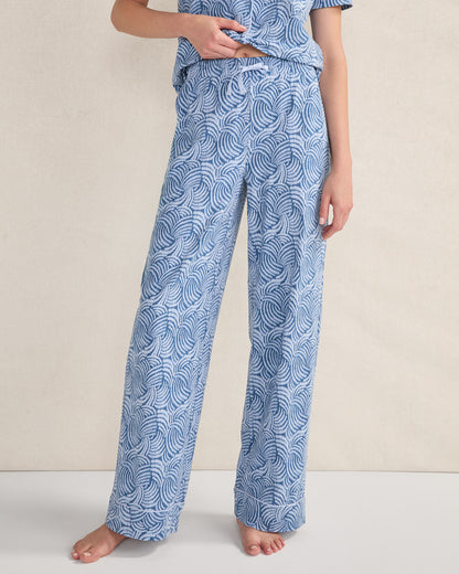 ORGANIC COTTON JERSEY ABSTRACT WAVE SLEEP SET