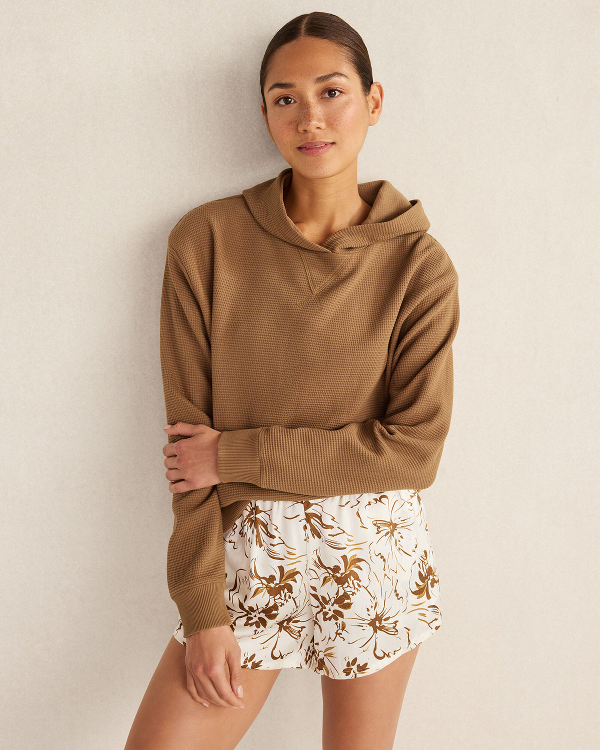 WASHABLE SILK TROPICAL BLOOMS SLEEP SHORTS