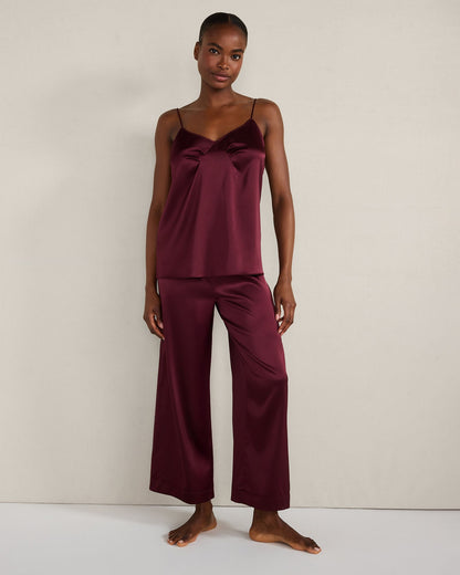 WASHABLE SILK PLEATED CAMI