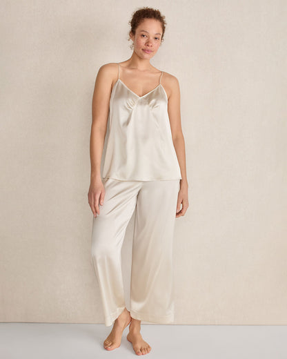 WASHABLE SILK PLEATED CAMI