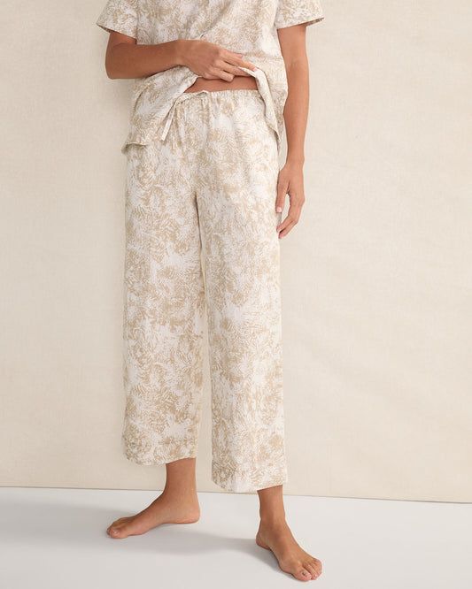 ORGANIC COTTON LINEN SERENE BOTANICALS SLEEP PANTS