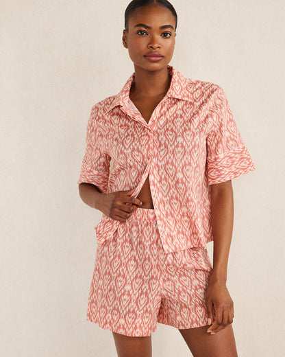 ORGANIC COTTON POPLIN IKAT SLEEP SET