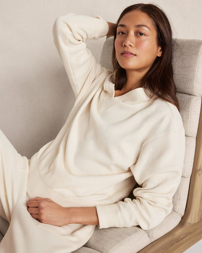 ORGANIC COTTON WAFFLE HOODIE