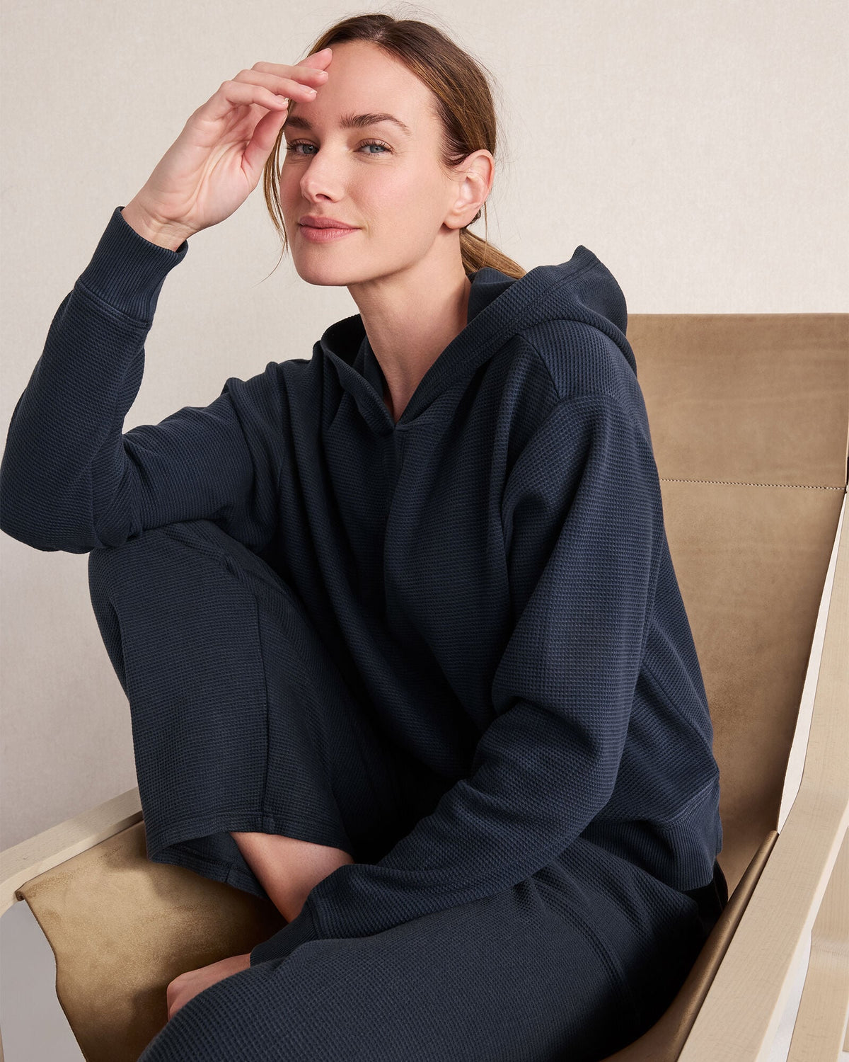 ORGANIC COTTON WAFFLE HOODIE