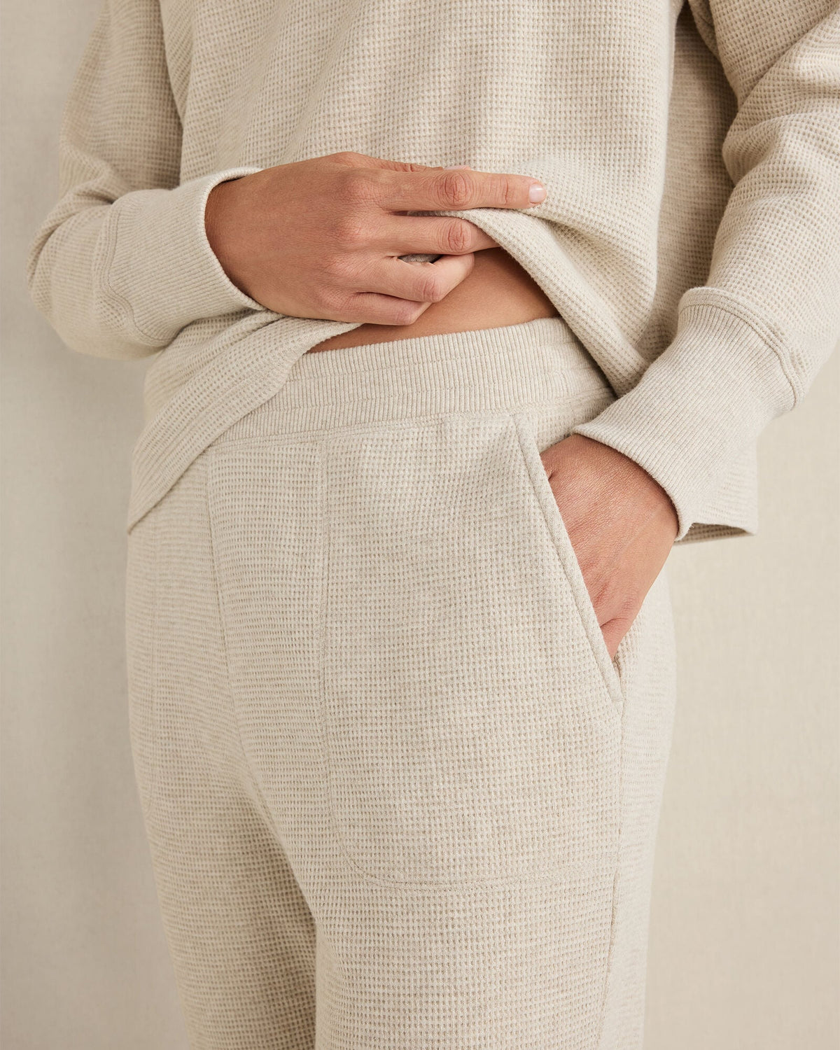 ORGANIC COTTON WAFFLE JOGGER