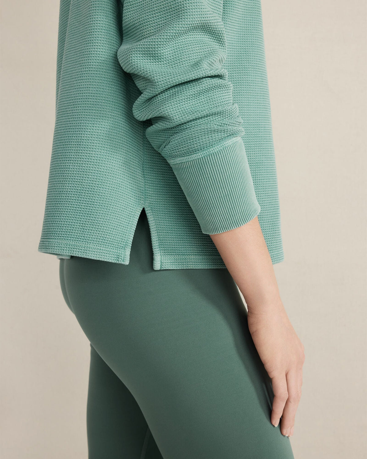 ORGANIC COTTON WAFFLE HENLEY
