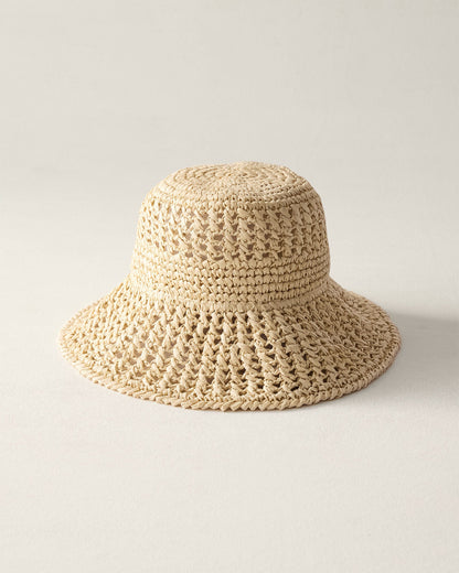 RAFFIA CROCHET BUCKET HAT