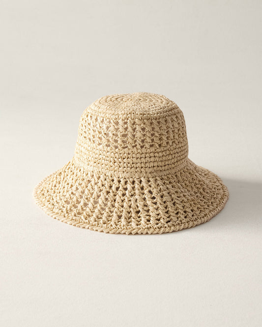 RAFFIA CROCHET BUCKET HAT