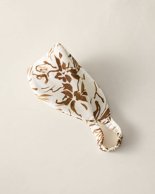 WASHABLE SILK TROPICAL BLOOMS PUFFER EYE MASK