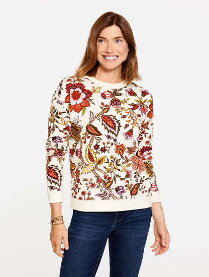 CREWNECK SWEATSHIRT - BLOOMING JACOBEAN