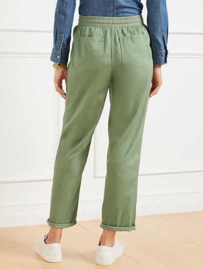 STRAIGHT ANKLE RELAXED PULL-ON PANTS
