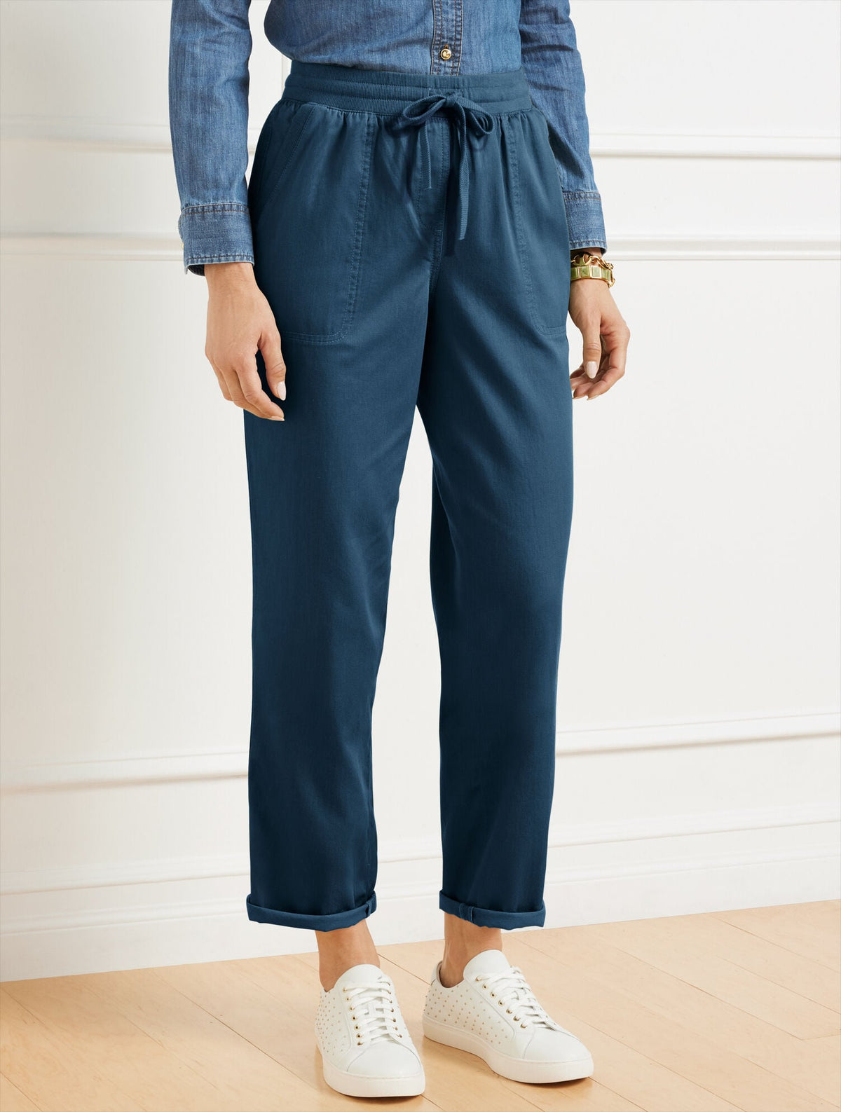 STRAIGHT ANKLE RELAXED PULL-ON PANTS