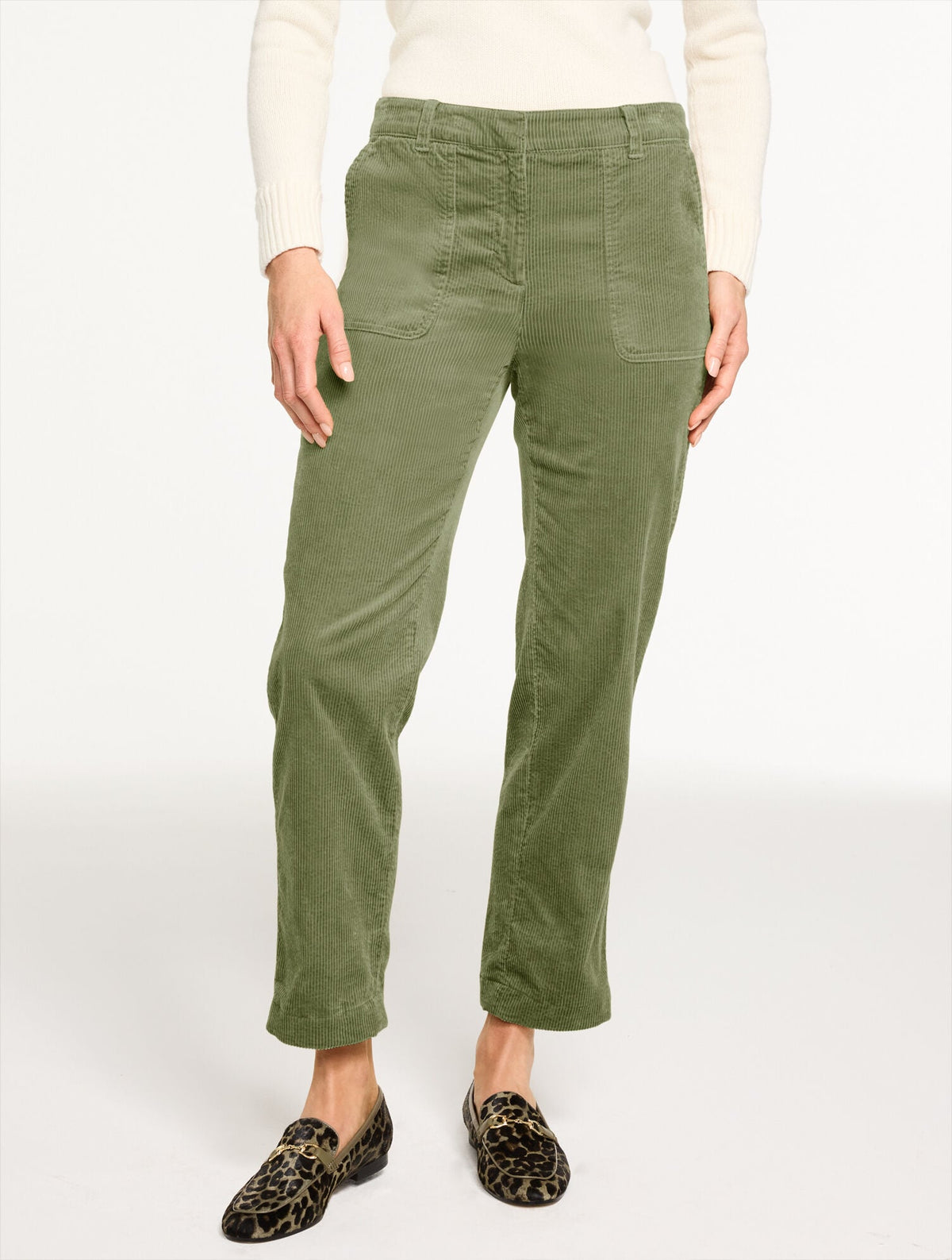 TAPERED ANKLE STRETCH CORDUROY PANTS