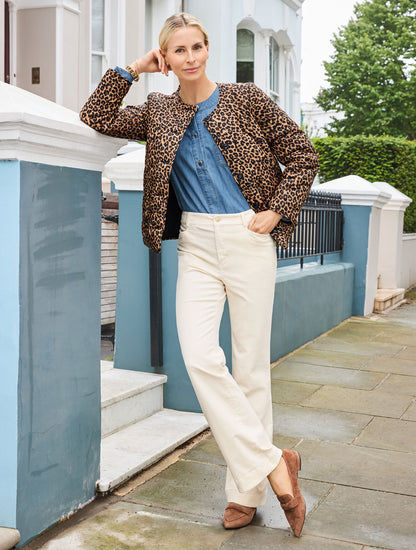 FLARE LEG STRETCH CORDUROY PANTS