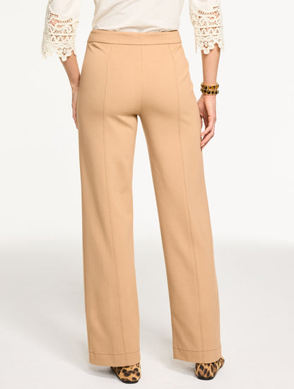 WIDE LEG PONTE PANTS