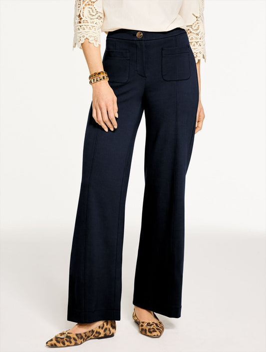 WIDE LEG PONTE PANTS