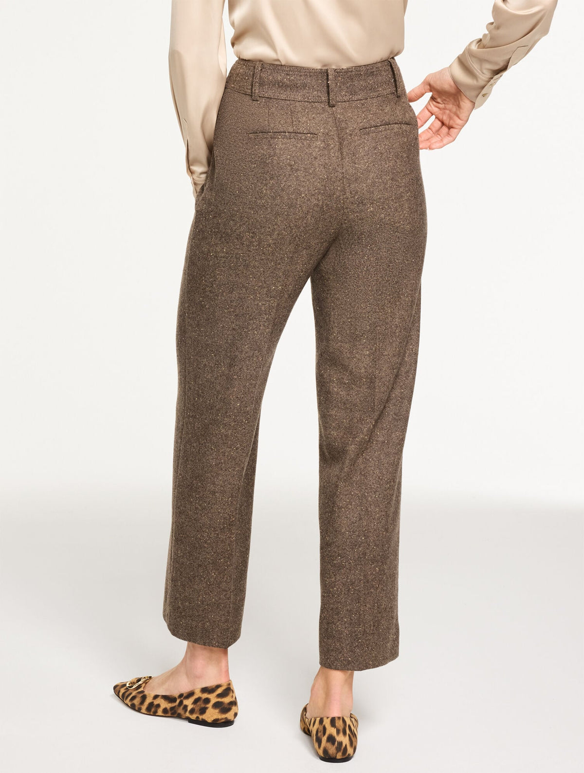 SLIM WIDE LEG ANKLE PANTS - DONEGAL