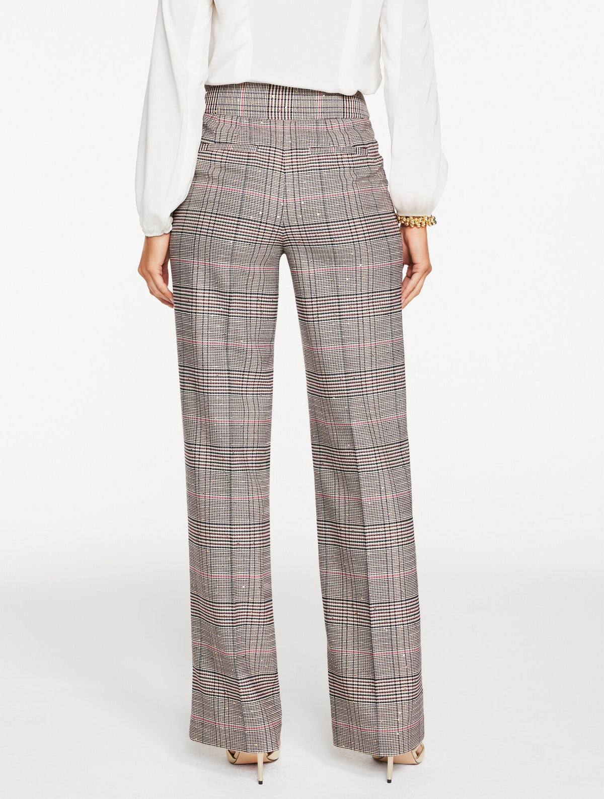 TALBOTS GREENWICH TAILORED STRETCH WIDE LEG PANTS