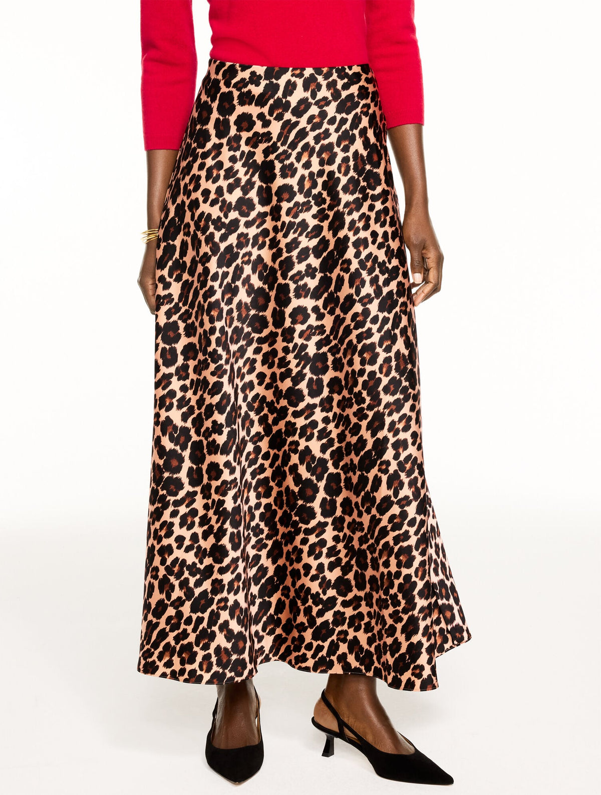 SATIN MAXI SKIRT - OPULENT OCELOT