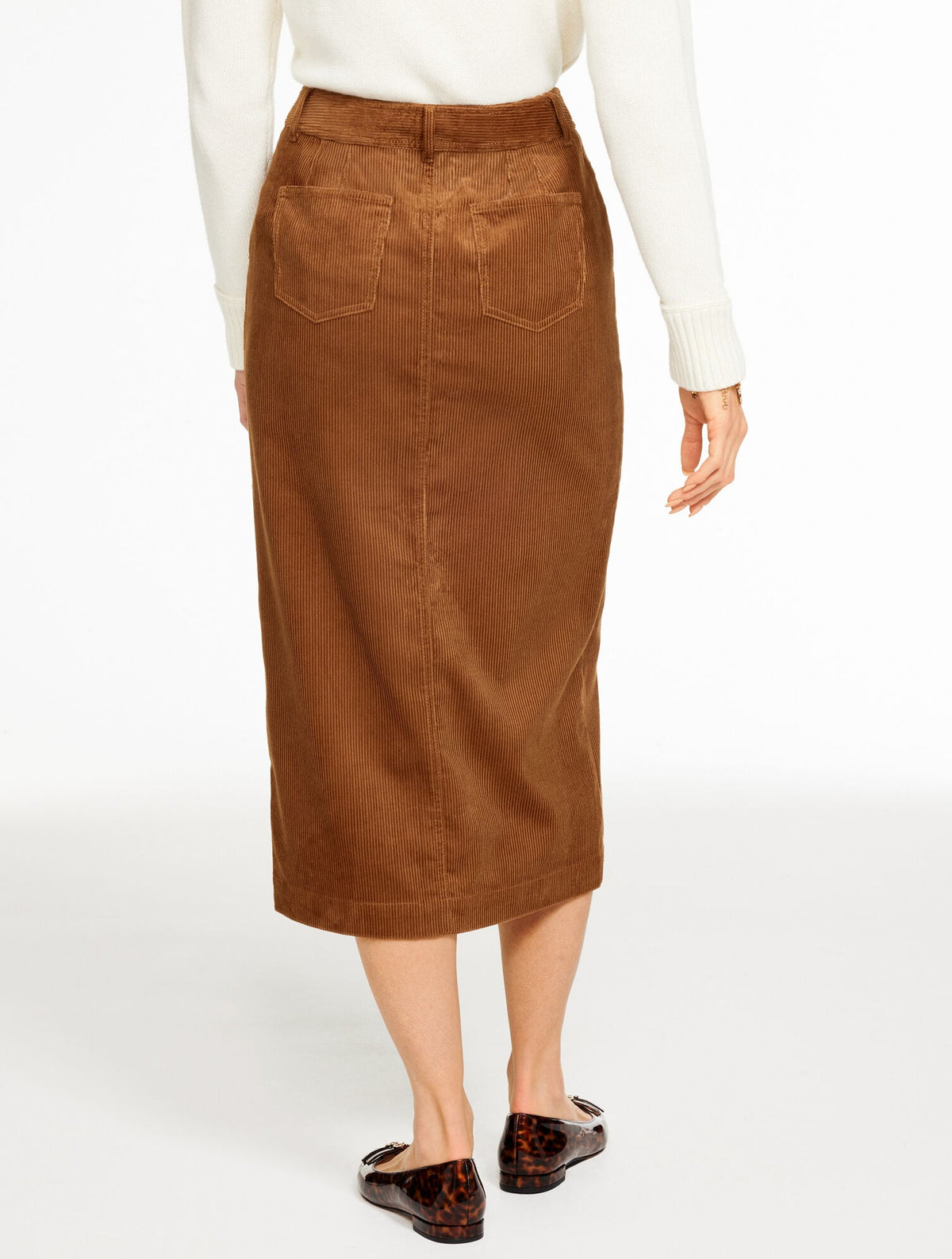 CORDUROY MIDI SKIRT