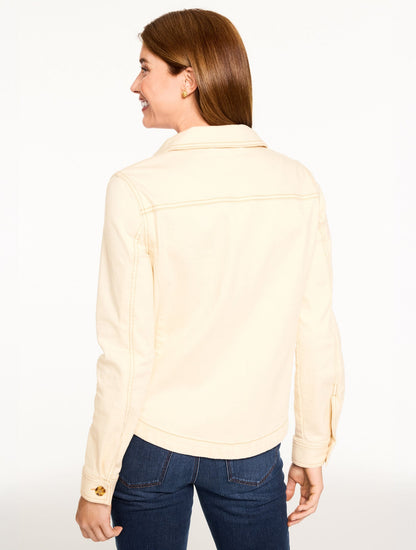EMBROIDERED DENIM SHIRT JACKET