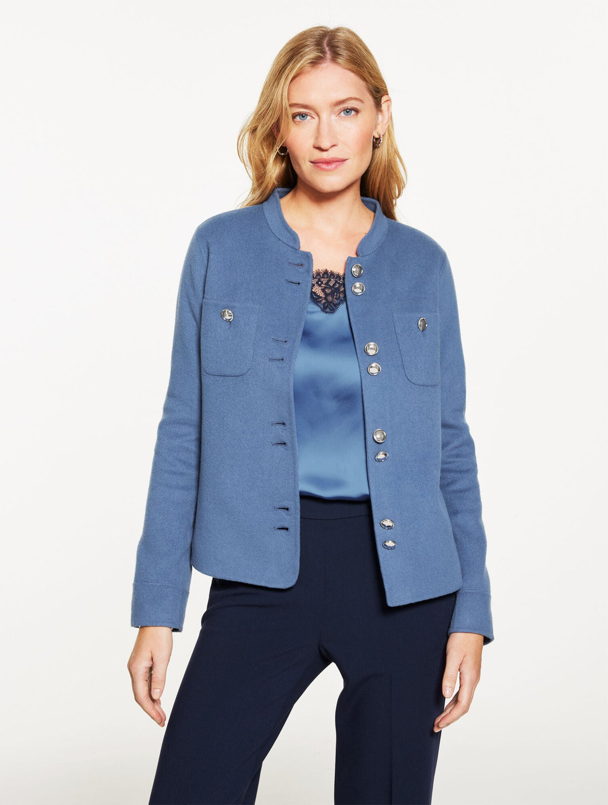 DOUBLE FACE WOOL BLEND JACKET
