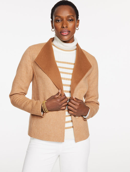 DOUBLE FACE WOOL BLEND JACKET