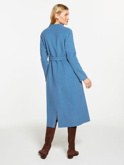 BELTED WOOL BLEND COAT