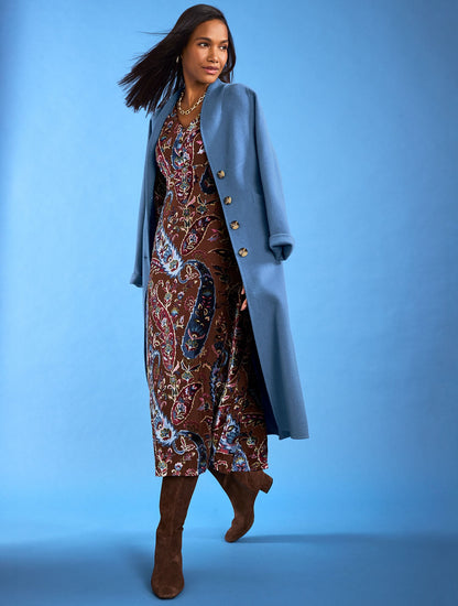 BELTED WOOL BLEND COAT