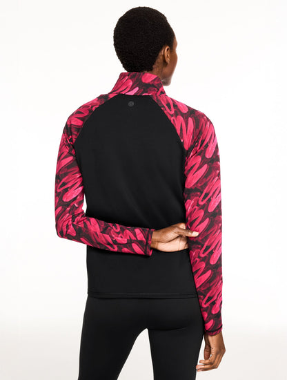 PERFORMANCE COMPRESSION HALF ZIP PULLOVER - BRUSHED LINES
