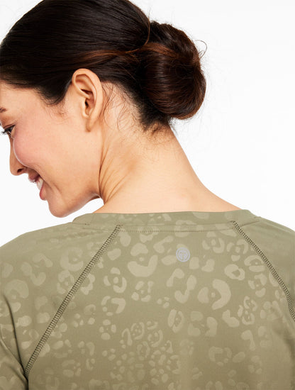 OUT & ABOUT CREWNECK TEE - SPOT ON LEOPARD
