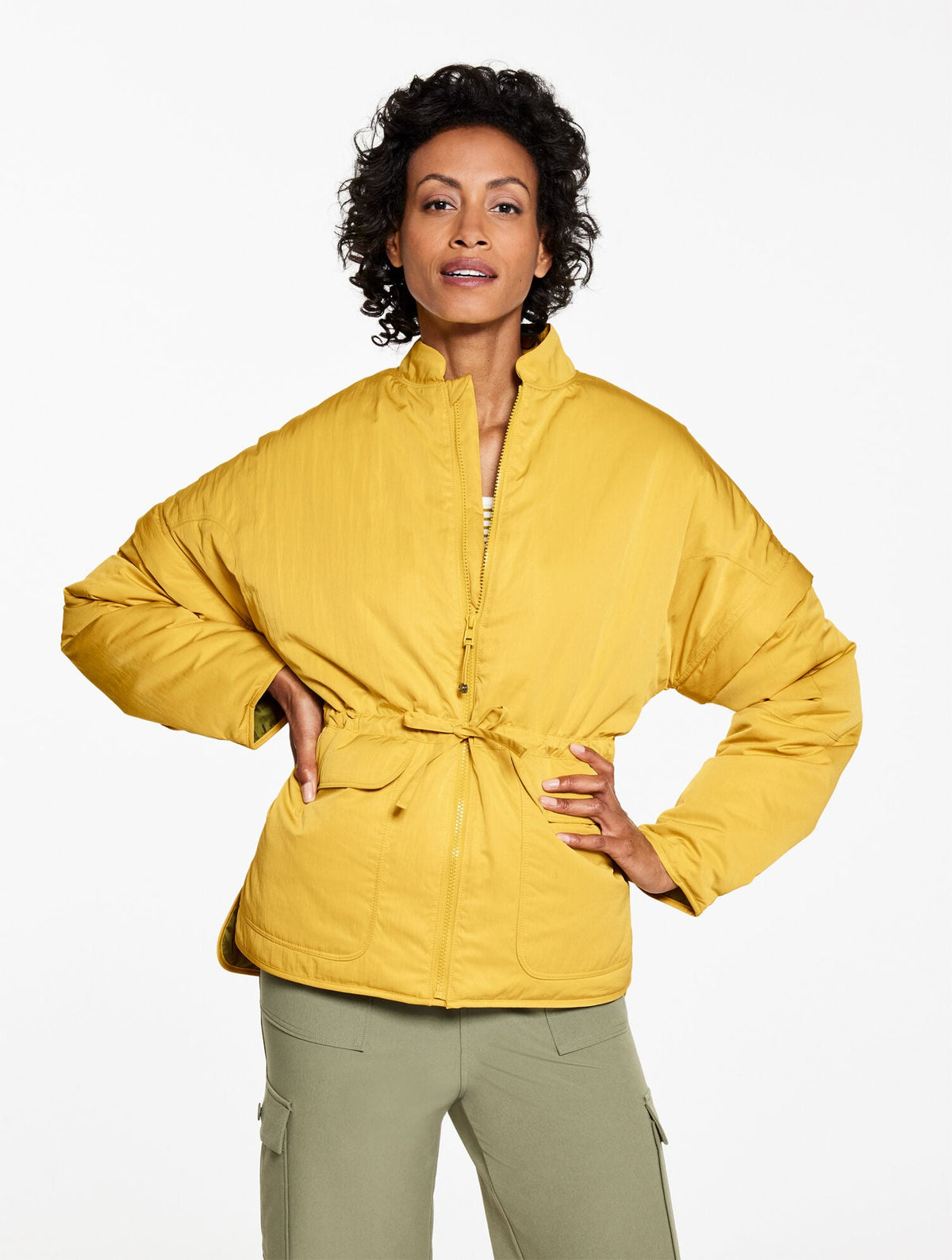 ZIP-OFF SLEEVE WOVEN JACKET