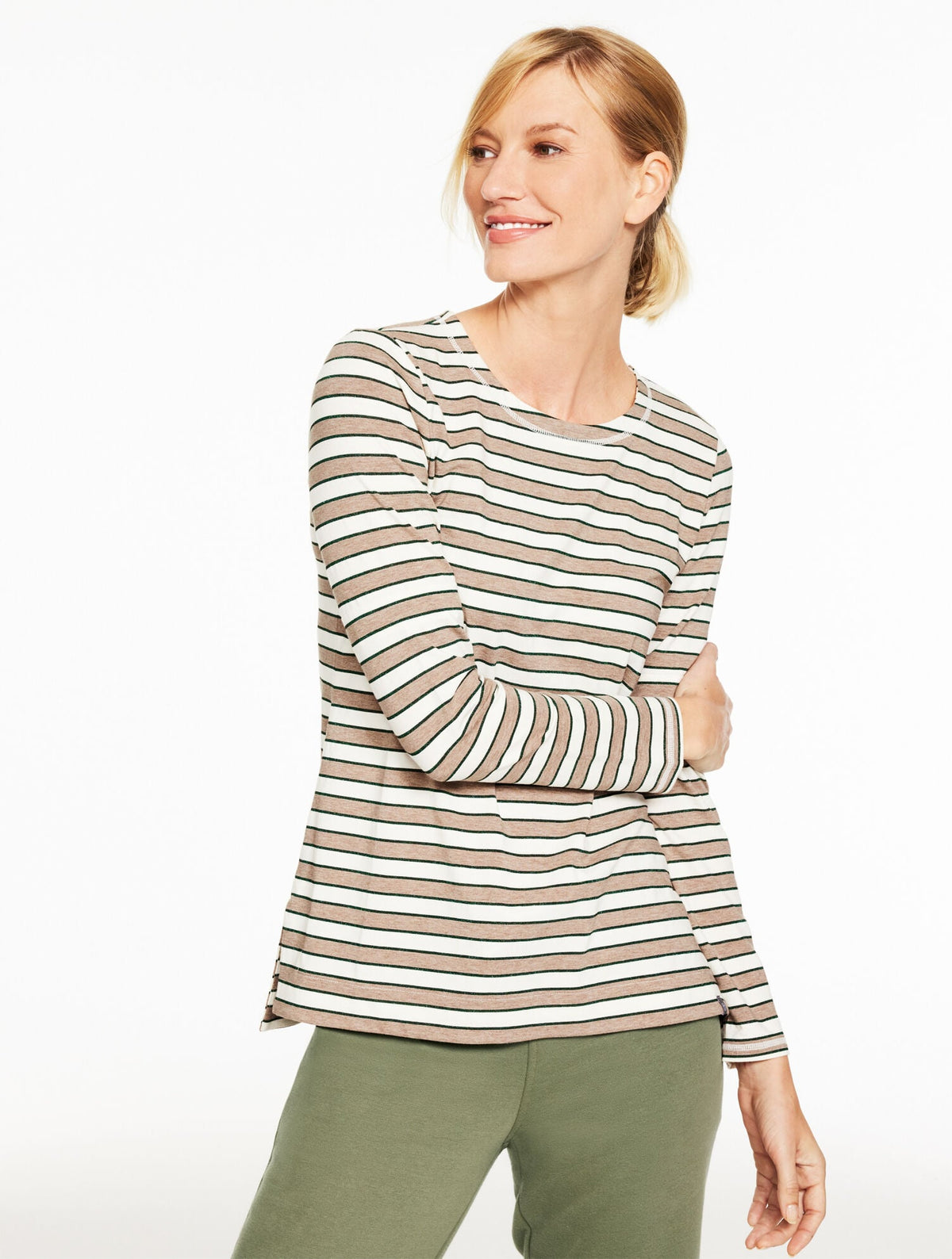 SUPERSOFT JERSEY CREWNECK TEE - BATTERSEA STRIPE