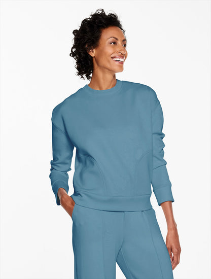 AIRKNIT STRETCH RIBBED CREWNECK PULLOVER